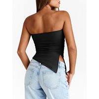 Robe de soirée corset bandeau d'été FOXA pour femmes et adolescentes, sans bretelles, dos nu, asymétrique, style Y2K mignon