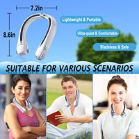Petit refroidissement par Air rapide USB charge personnelle sans lame Portable portable électrique suspendu tour de cou ventilateur de cou pour l'été en plein air