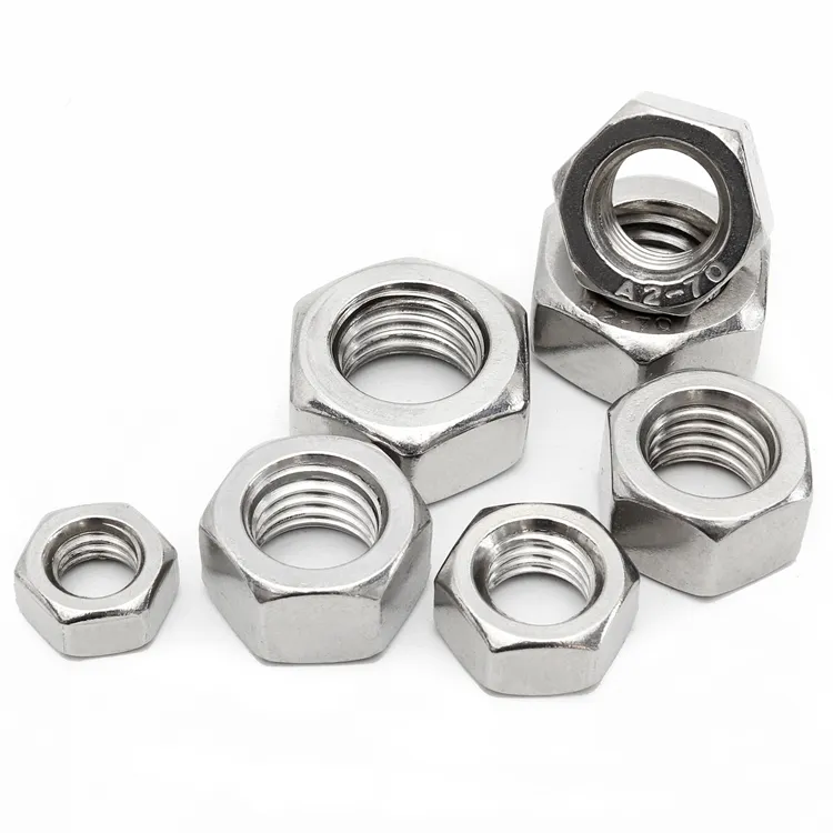 M3 M4 M5 M6 M8 M10 M12 M14 M16 M18 M20 M22 M24 DIN 934 201 304 316 สแตนเลสสตีล Hex Nuts