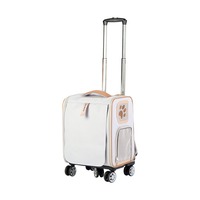 Sac de transport extérieur pour animaux de compagnie avec roulettes, confortable, respirant, en nylon, amovible, idéal pour les voyages, la randonnée et les activités de plein air
