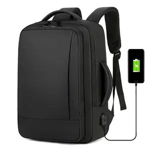 Mochila防水商务USB 17笔记本电脑背包袋男士带鞋compart旅行单肩包大号智能背包