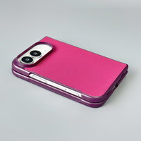 JOYPORODO L218 Étui pliable à cadre ouvert avec couverture avant sans charnière, dos en cuir synthétique magnétique 2400GS pour iPhone Duo