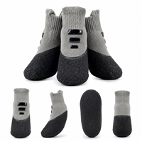 Chaussures imperméables pour chien, chaussettes élastiques en tricot pour animaux de compagnie, couvre-pattes antidérapants pour sols en bois dur
