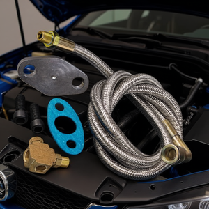 Kit de conduite d'alimentation en huile Turbo 41 en 1/8 NPT -4AN pour systèmes de réglage moteur T3 T4 T04E T70 T60 T61 - Product Image 2