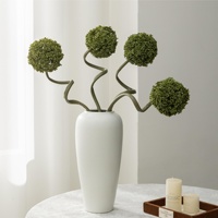 Bola Bunga Delapan Harta Karun Buatan Tangan Hydrangea & Dandelion Bunga Artifisial Bola Hijau Dekorasi Rumah & Kantor Pernikahan PVC