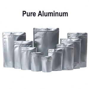 Bolsas con cierre de cremallera resellables de papel de aluminio de gran tamaño de 100 piezas, sellado térmico a largo plazo para embalaje de goma de mascar, almacenamiento de alimentos - Product Image 6