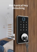 TT Lock Smart Home Cerradura de huella dactilar Cerradura Inteligente WIFI Biométrico Deadbolt Cerradura de puerta Contraseña/Tarjeta IC/APP/Desbloqueo de llave