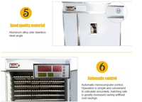 2021 entièrement automatique 176 incubateur machine à couver les œufs 200 prix des œufs avec garantie de 3 ans