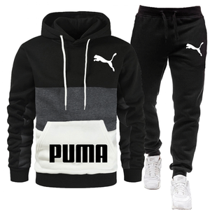 2025 Herbst/Winter Herren Casual Sports 2-teiliges Set Bedruckter Hoodie mit warmen Hosen Modische Top-Marken jacke Anpassbares Logo - Product Image 1