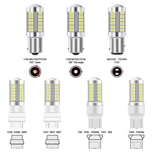 Offres Spéciales 1156 1157 Bau15s Py21w P21w5w 5730 Led Feux De Freinage 33smd inverser Turn Feux de Signalisation 7443 7440 ampoule - Product Image 4