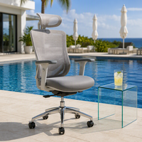 Chaise de bureau ergonomique en maille pour ordinateur, pivotante, moderne, de direction, réglable 3D, en promotion