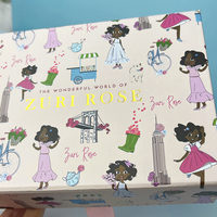 Boîte cadeau personnalisée avec logo, motif dessin animé et ruban de tirage pour cosmétiques et cadeaux de fête en gros