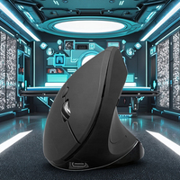 Penjualan laris baru 2.4G nirkabel 3D ergonomis Mouse optik desain vertikal ukuran kompak Mode ganda (BT 2.4G) 3 DPI dapat diatur
