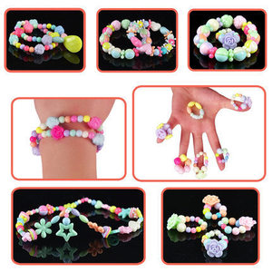 Kids Diy <b>Beaded</b> Bracelet <b>Plastic</b> Candy Color Cartoon Shape 450 Pieces Early Education Toy For Children Jewelry Making - Product Image 4