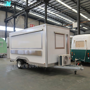 NUEVO BORN Custom Bakery <span class=keywords><strong>Boba</strong></span> Tea Trailer Outdoor Mobile Kitchen Vending Food Trailer Hot Dog Concesión Fiberglass Food Truck - Product Image 2