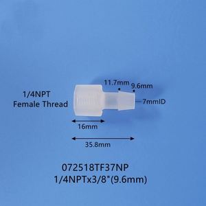 JU 1/8NPT 1/4NPT UNF femelle fileté à connecteur de tube flexible filetage femelle droit tuyau coude Barb connecteur en plastique - Product Image 3