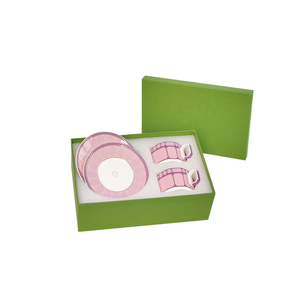 Juego de Taza y Platillo de Cerámica de Estilo Europeo Clásico de 230 ml, Lujo Ligero, Simple, para Té y Café, para el Hogar, la Oficina, Regalo - Product Image 1