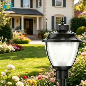 Outdoor <b>Post</b> <b>Light</b> Fixture Dusk to Dawn Modern Exterior Pillar Lantern Waterproof Outside Pole <b>Light</b> for Garden, Backyard, Court - Product Image 1