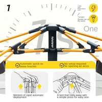 Carpa de Camping para 3-4 Personas, Lista para la Playa, Plegable Automática, Portátil, de Montaje Rápido, Resistente al Agua, de Oxford