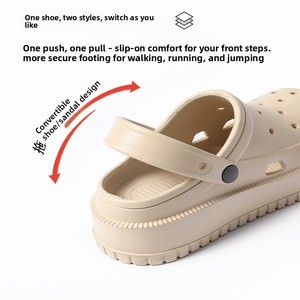 Sabots pour femmes à semelle épaisse, avec logo personnalisé, résistants aux odeurs, respirants, en EVA, imperméables, sandales de plage d'automne pour femmes enceintes 2026 - Product Image 4