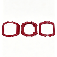 Ensemble de boîtiers en fibre de carbone forgée rouge avec coque en carbone légère, adapté à la modification et aux pièces de réparation de montres de sport