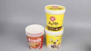 Boîtes et récipients alimentaires en papier avec couvercles ventilés à emporter bols à soupe chauds tasses à crème glacée en papier kraft jetables - Product Image 5