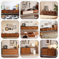 Meuble TV sur pied en bois, design moderne et personnalisé, avec rangement, pour salon
