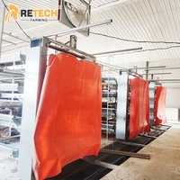 RETECH Nouvelle cage à poules pondeuses avec mangeoire et abreuvoir en acier galvanisé, équipement avicole pour ferme