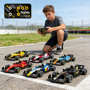 WGNRC 292 Voiture de course F1 miniature à l'échelle <span class=keywords><strong>1</strong></span>/64, jouet télécommandé 2,4 GHz avec contrôle par application, mini voiture RC de <span class=keywords><strong>drift</strong></span> de bureau, mini voiture RC de course de poche - Product Image 4