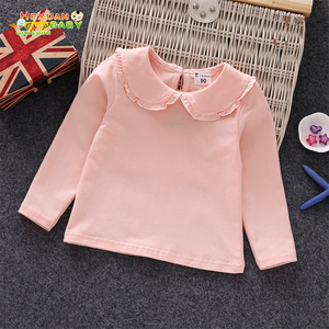 Camisas <span class=keywords><strong>de</strong></span> Encaje <span class=keywords><strong>de</strong></span> Algodón <span class=keywords><strong>para</strong></span> <span class=keywords><strong>Niñas</strong></span> Pequeñas, Bebés y Niños Pequeños, Camiseta Blanca <span class=keywords><strong>de</strong></span> <span class=keywords><strong>Manga</strong></span> <span class=keywords><strong>Larga</strong></span> con Logotipo Estampado, <span class=keywords><strong>Blusas</strong></span> - Product Image 5