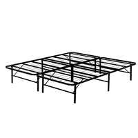 WEKIS Plate-forme tubulaire Cadre de lit moderne en métal pliable et réglable