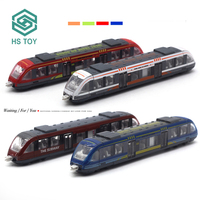 Train à grande vitesse en alliage métallique de Simulation HS, moulé sous pression, modèle de véhicule, jouet pour enfants, camion, tente avec 12 pièces
