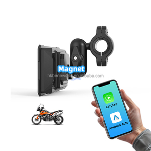 Écran CarPlay pour moto de 5 pouces, double caméra, écran tactile étanche pour la navigation à moto - Product Image 2