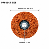 Disque de décapage industriel orange extra dur de 125 mm (5 pouces) avec alésage de 22 mm pour le décapage de calcaire tenace