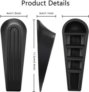 Non-Scratching and Anti-Slip Design Rubber <strong>Door</strong> Stoppers <strong>Door</strong> Stop <strong>Wedge</strong> Suitable for All Floors - Product Image 2