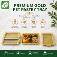Plateau de cuisson en plastique écologique de qualité supérieure Golden Design, grande capacité, anti-buée, qualité alimentaire,
