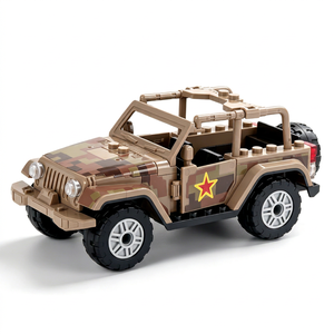 Mini véhicule militaire de forces spéciales, voiture de <span class=keywords><strong>police</strong></span> SWAT, modèle de voiture blindée en blocs de construction pour enfant - Product Image 1