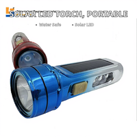 Lampe torche LED solaire portable pour le camping en plein air, la randonnée, rechargeable par USB, corps en plastique étanche, 1000 lumens, faisceau de 400-500 m