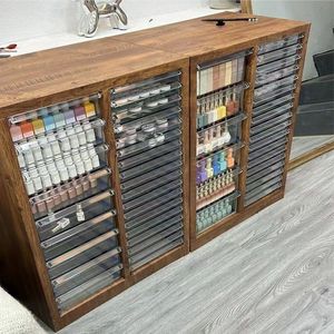 Archivador con cajones LE, Vitrina expositora para moldes de repostería y salón de uñas, Esmalte de uñas y pegamento, Armario de almacenamiento para el hogar - Product Image 3
