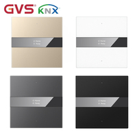 Bouton poussoir KNX/GVS/K-bus/OEM/ODM avec écran tactile en verre miroir, écran LCD 0,96 pouces, KNX, amélioration de la maison intelligente, automatisation, interrupteur mural
