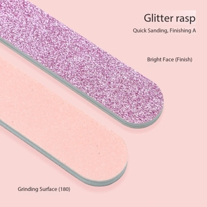 Juego Profesional de 3 Piezas para Decoración de Uñas con Diseño Brillante, Mango de Madera y Cepillo de Nylon, Lima de Uñas, Estilo Moderno y Elegante para Uso Estético - Product Image 3