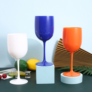 Copas de vino de colores Vintage acrílicas de fábrica, regalos de boda, copa de agua alta de aniversario, copas de champán de plástico - Product Image 3