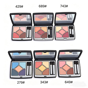 Wholesale luxury brand black diamond-patterned multi-color eyeshadow with soft shimmer and matte finish, easy to apply - Product Image 2