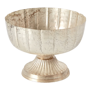 Piédestal Royal Fruits Bowl Design fait à la main Poli Fruit Servant des collations Servant un bol décoratif en métal - Product Image 1