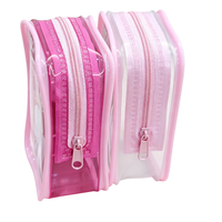 Pochette de présentation transparente en PVC, motif dessin animé mignon, étui photo pour idole, trousse de maquillage étanche, sac cadeau pour fans Kpop de poupées de 15 cm