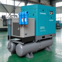 Compresseur d'air à vis à fibre optique laser 15-22 kW 16 bars, système intégré avec sécheur, réservoir et filtration