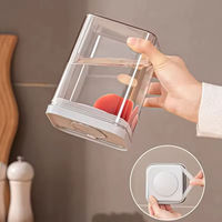 Pot de conservation alimentaire hermétique de type presse, récipient transparent sous vide, pot de stockage de céréales, récipient alimentaire de grande capacité
