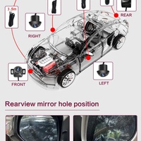 Accesorios para Auto NAVIRIDER H6, Cámara 360° 1080p 3D WDR, Sistema de Visión Envolvente, Grabador de Video de 4 Canales, WiFi Integrado