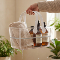 Panier de Douche Portable en Plastique avec Trous de Drainage Respirants et Doubles Poignées – Organisateur de Salle de Bain pour Articles de Toilette – Vente en Gros