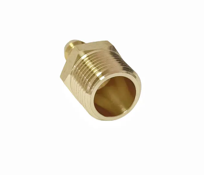 Pipe Fitting and Air Hose End Fittings 1/4" Barb X 1/2" NPT Male Thread PipeSolid Brass  Male Pipe  Adapter